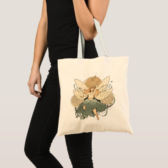 Bolsa Tote Encantando Fada - Arte de Fantasia Whimsso (Frente (produto))