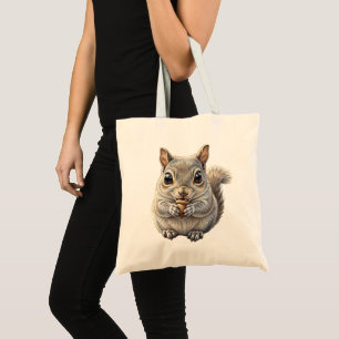 Bolsa Tote Encanto da floresta Coletor de nozes de esquilo