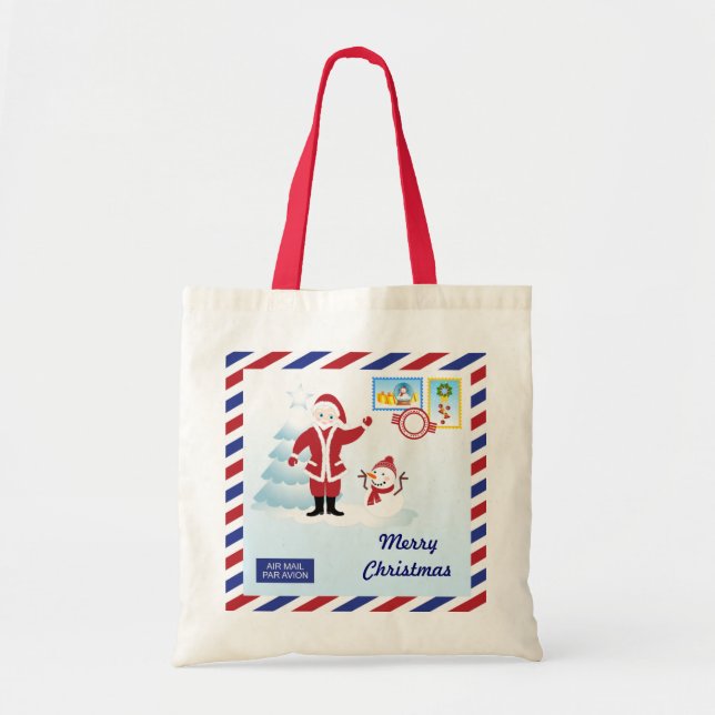 Bolsa Tote Encapsulamento de correio de caracol de Natal (Frente)
