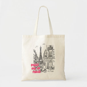 Bolsa Tote Encontre-me em Paris – Torre Eiffel & Café