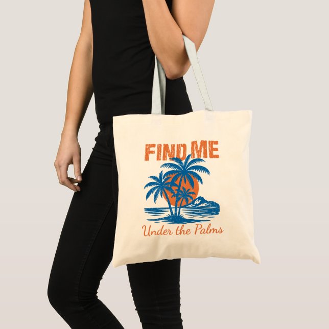 Bolsa Tote Encontre-me sob o verão das palmas (Frente (produto))