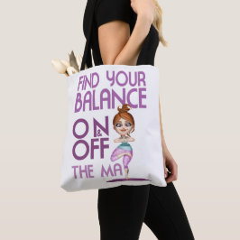 Bolsa Tote Encontre seu saldo no tapete - ioga