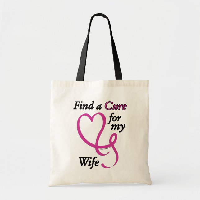 Bolsa Tote Encontre um Cancer de Cura/Coração/Esposa... (Frente)