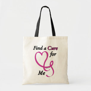 Bolsa Tote Encontre um Cancer de Cura/Coração/Mim...