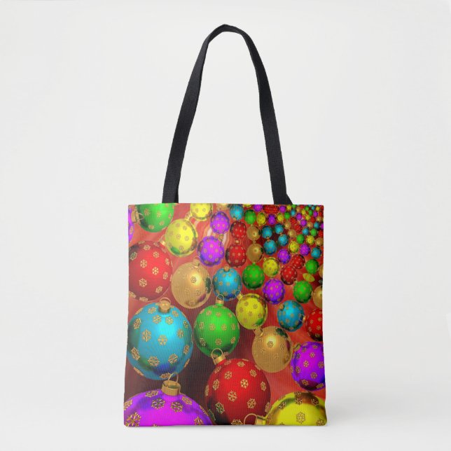 Bolsa Tote Encontro de Enfeites de Natal, (Frente)