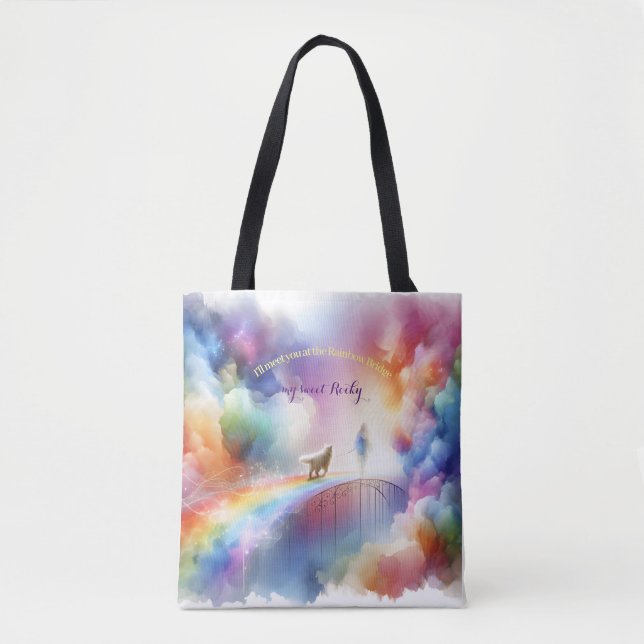Bolsa Tote Encontro-te na Ponte Rainbow (Frente)