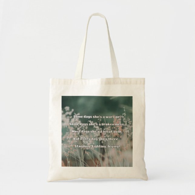 Bolsa Tote Encorajamento de Cotação Positiva da Força Empath (Frente)