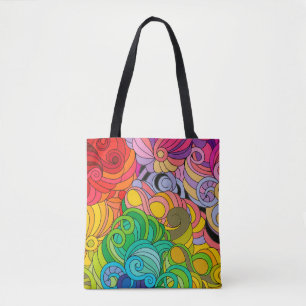 Bolsa Tote Energia com ventilador colorida retrô dos anos 60