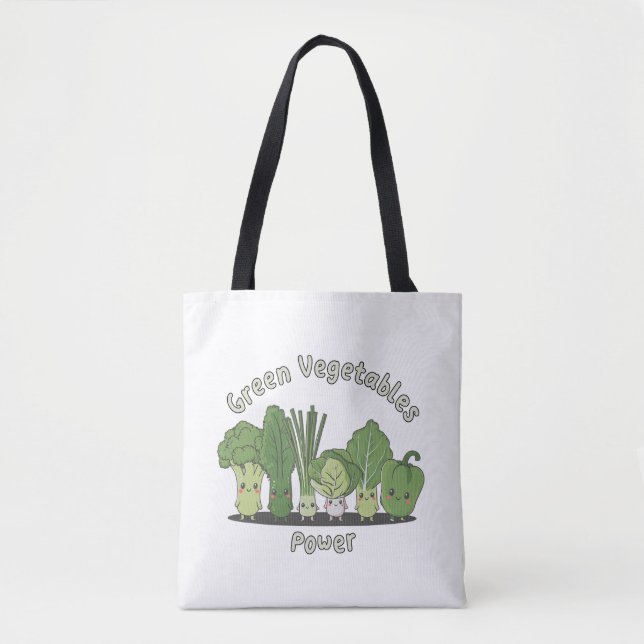 Bolsa Tote Energia de legumes verdes (Frente)