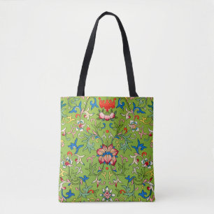 Bolsa Tote Enfeite Chinês Vintage Owen Jones Floral Verde