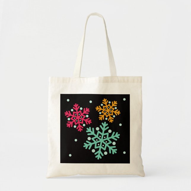 Bolsa Tote Enfeite de Natal Decorativo Personalizado Presente (Frente)