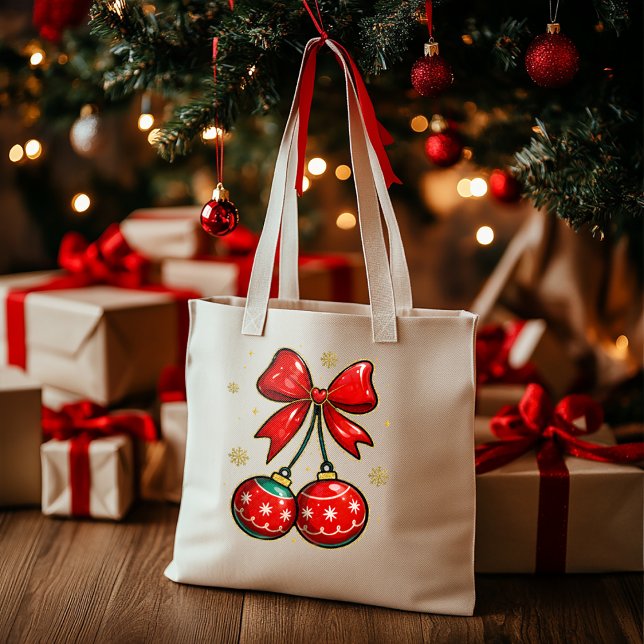 Bolsa Tote Enfeites de Natal (Criador carregado)