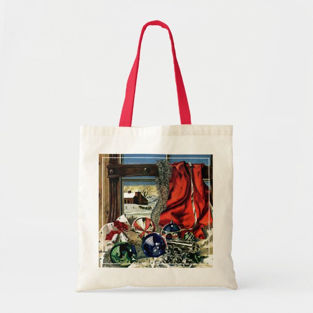 Bolsa Tote Enfeites de natal (Frente)