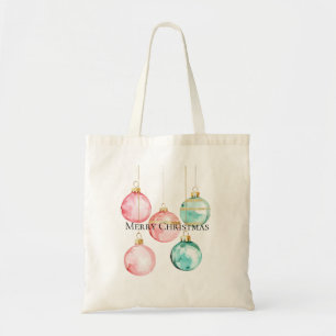 Bolsa Tote Enfeites de natal Dourados Cor-de-Rosa Chic Mint