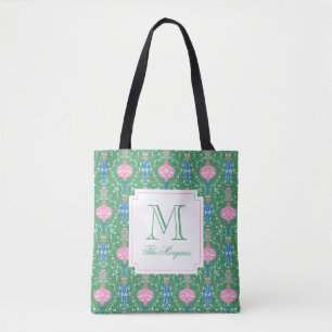 Bolsa Tote Enfeites de natal festivos Monograma