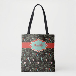 Bolsa Tote Enfeites de natal Retro Personalizados Padrão
