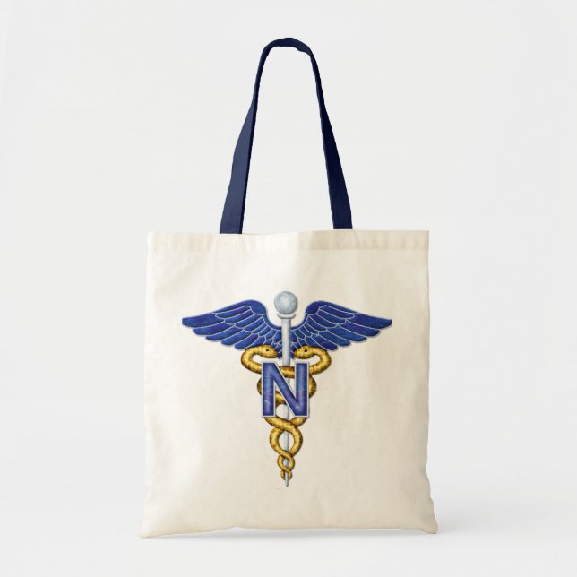 Bolsa Tote Enfermagem Caduceus (Frente)