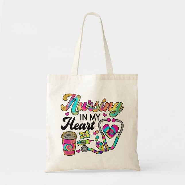 Bolsa Tote Enfermagem No Meu Coração (Frente)
