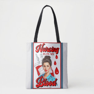 Bolsa Tote Enfermagem no meu sangue