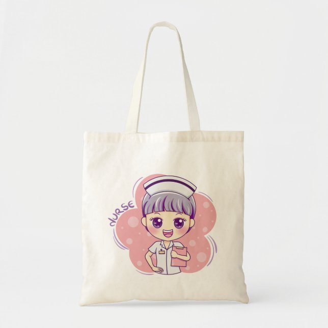 Bolsa Tote Enfermeira Bonita Trabalhando (Frente)