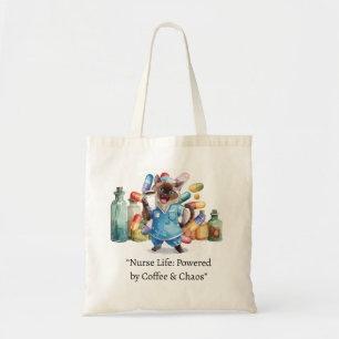 Bolsa Tote Enfermeira com texto engraçado para amantes de gat