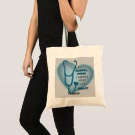 Bolsa Tote Enfermeira da Escola Blue Heart
