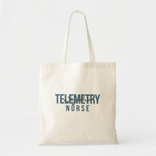 Bolsa Tote Enfermeira de Telemetria Nome Personalizado Tipogr