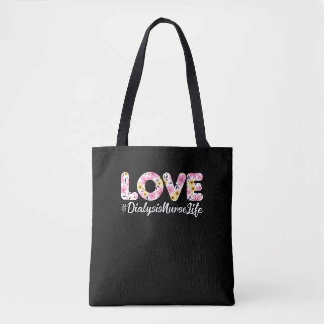 Bolsa Tote Enfermeira dos rins - Diálise do Amor (Frente)