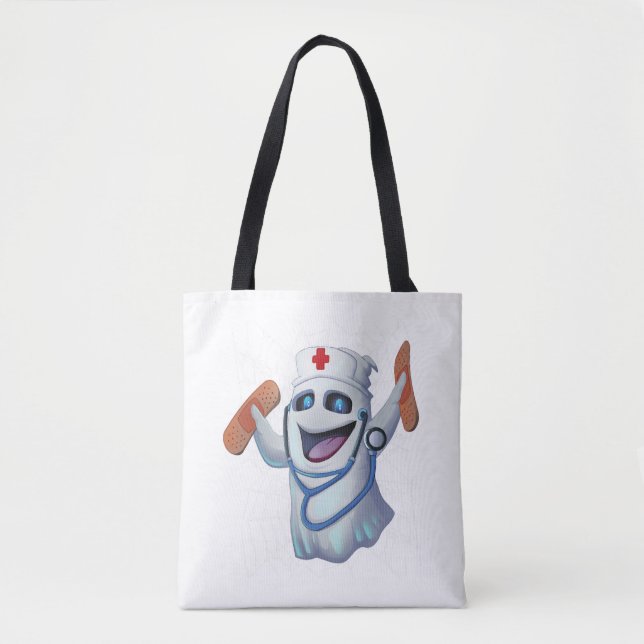 Bolsa Tote Enfermeira Ghost Halloween (Frente)