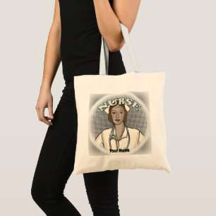 Bolsa Tote Enfermeira negra retrô feminina