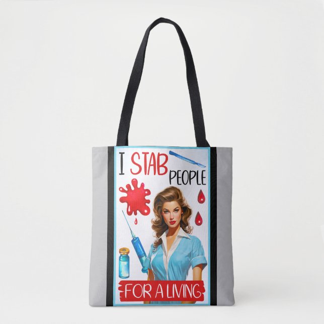 Bolsa Tote Enfermeira Nostálgica Bonita Se Aproxima Para Vive (Frente)