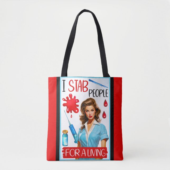 Bolsa Tote Enfermeira Nostálgica Bonita Se Aproxima Para Vive (Frente)