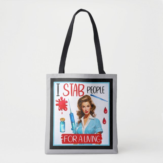 Bolsa Tote Enfermeira Nostálgica Bonita Se Aproxima Para Vive (Frente)