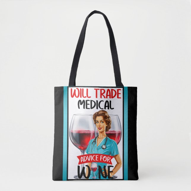 Bolsa Tote Enfermeira Nostálgica Cuta Pinup Comercializará Co (Frente)
