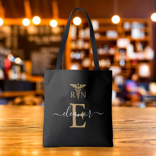 Bolsa Tote Enfermeira Registrada RN Personalizada Monograma D