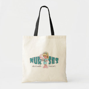 Bolsa Tote Enfermeiras fazem isso de coração. Sacos de Pres