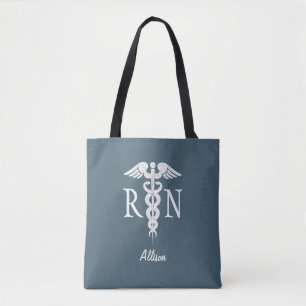 Bolsa Tote Enfermeiro Personalizado RN Caduco Médico Azul Dus