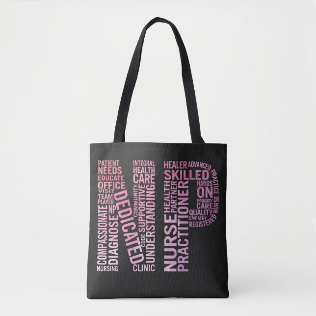 Bolsa Tote Enfermeiro Praticante NP Arte Word (Frente)