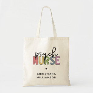 Bolsa Tote Enfermeiro Psych de Nome Personalizado Enfermeir