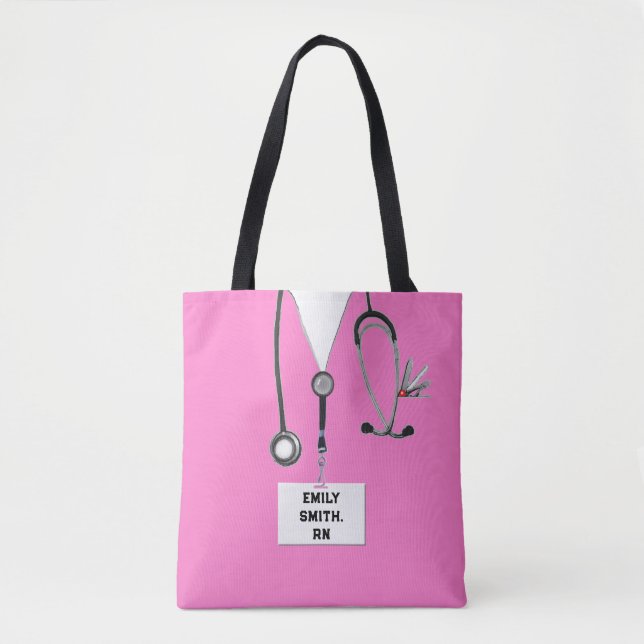 Bolsa Tote Enfermeiro Rosa (Frente)