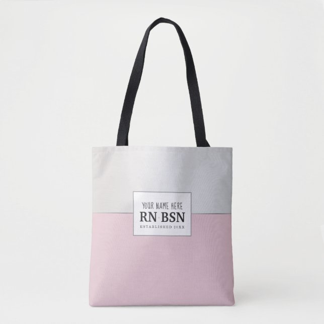 Bolsa Tote Enfermeiro RSN Simple Cute Personalizado (Frente)