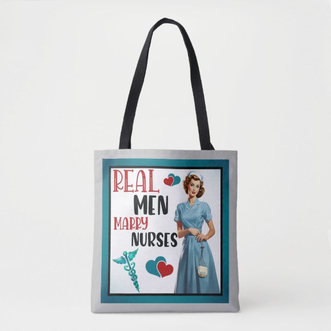 Bolsa Tote Enfermeiros De Casado De Homens Verdadeiros (Frente)