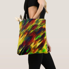 Bolsa Tote Enferrado de vermelho a amarelo, um pouco verde