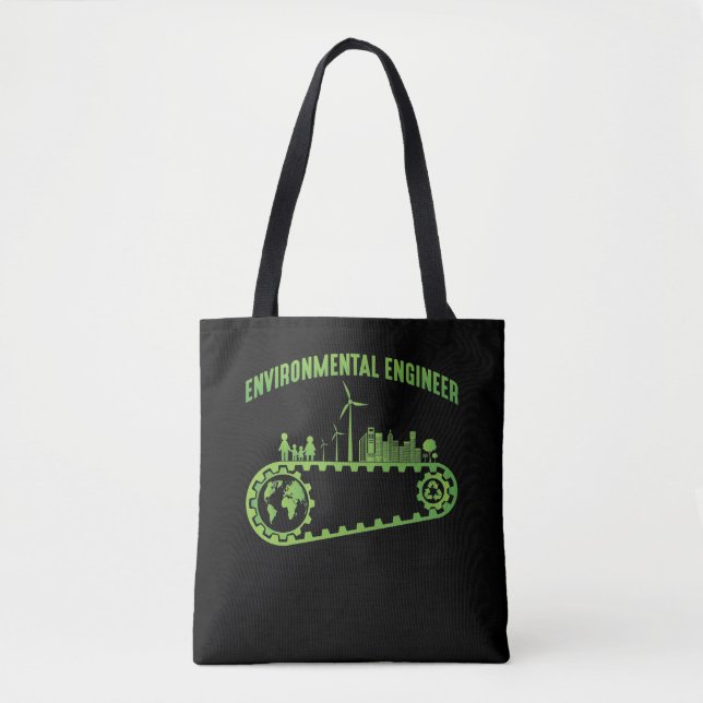 Bolsa Tote Engenharia ambiental do Engenheiro ambiental (Frente)