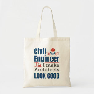 Bolsa Tote Engenheiro Civil Eu Faço Os Arquitetos Parecem Bo