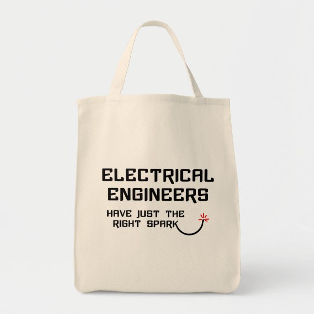 Bolsa Tote Engenheiro Elétrico Faísca Certa (Frente)