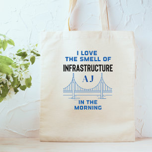Bolsa Tote Engenheiro Funny Civil Engineering Bridge