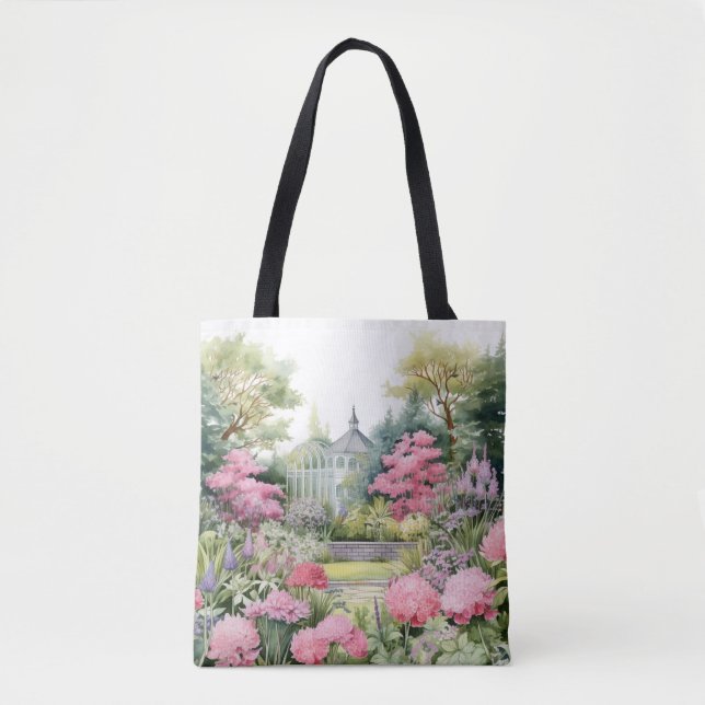 Bolsa Tote English Garden Landscape (Frente)