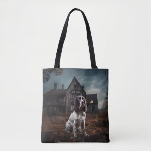 Bolsa Tote English Springer Spaniel Halloween Assustador