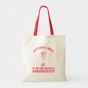 Bolsa Tote Engraçada Bachelorette de Hangover de Vinho Floral